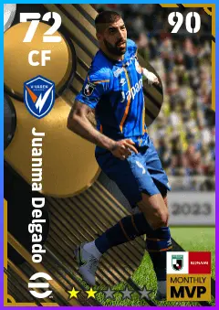 Juanma Delgado eFootball 2026 player card — 72 OVR CF