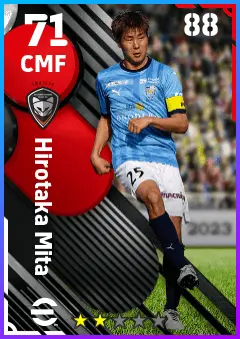 Hirotaka Mita eFootball 2026 player card — 71 OVR CMF