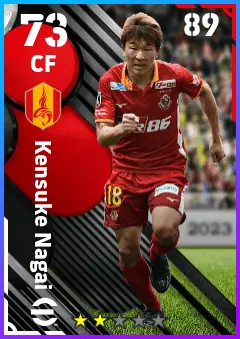 Kensuke Nagai eFootball 2026 player card — 73 OVR CF