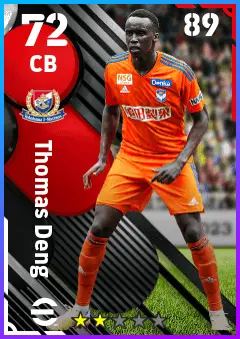 Thomas Deng eFootball 2026 player card — 72 OVR CB