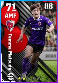 Temma Matsuda eFootball 2026 player card — 71 OVR AMF