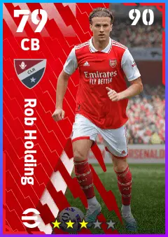 Rob Holding eFootball 2026 player card — 79 OVR CB