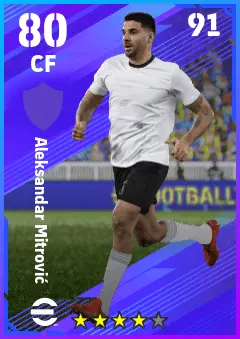 Aleksandar Mitrovic eFootball 2026 player card — 80 OVR CF