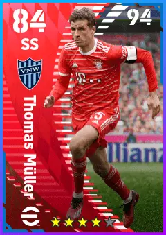 Thomas Muller eFootball 2026 player card — 84 OVR SS
