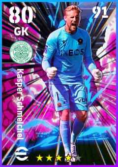Kasper Schmeichel eFootball 2026 player card — 80 OVR GK