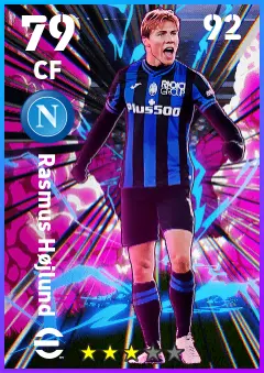 Rasmus Hojlund eFootball 2026 player card — 79 OVR CF