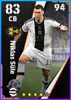 Niklas Sule eFootball 2026 player card — 83 OVR CB