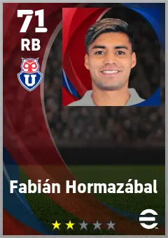 Fabian Hormazabal eFootball 2026 player card — 71 OVR RB
