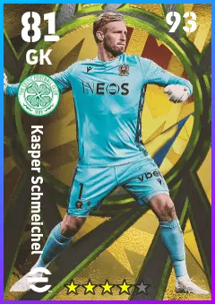 Kasper Schmeichel eFootball 2026 player card — 81 OVR GK