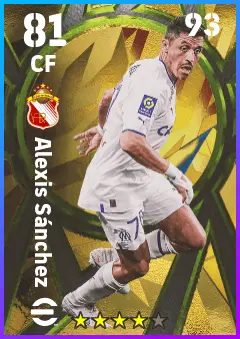 Alexis Sanchez eFootball 2026 player card — 81 OVR CF