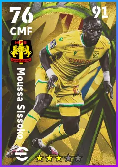 Moussa Sissoko eFootball 2026 player card — 76 OVR CMF