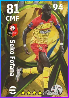 Seko Fofana eFootball 2026 player card — 81 OVR CMF