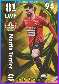 Martin Terrier eFootball 2026 player card — 81 OVR LWF