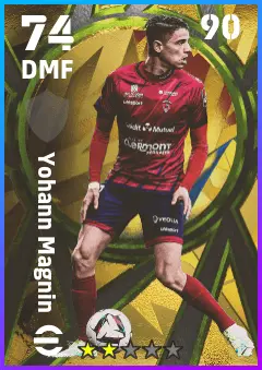Yohann Magnin eFootball 2026 player card — 74 OVR DMF