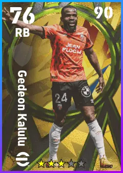 Gedeon Kalulu eFootball 2026 player card — 76 OVR RB