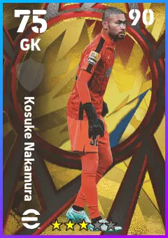 Kosuke Nakamura eFootball 2026 player card — 75 OVR GK