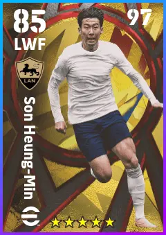Son Heung-Min eFootball 2026 player card — 85 OVR LWF