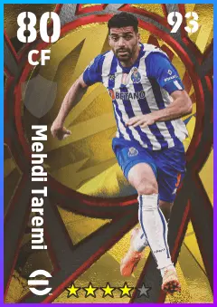 Mehdi Taremi eFootball 2026 player card — 80 OVR CF