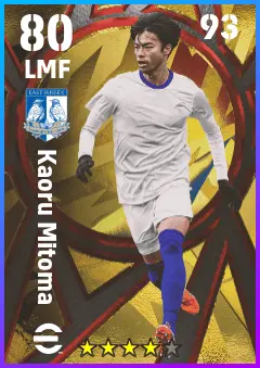 Kaoru Mitoma eFootball 2026 player card — 80 OVR LMF