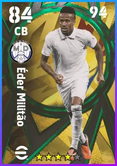 Eder Militao eFootball 2026 player card — 84 OVR CB
