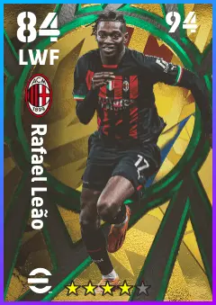 Rafael Leao eFootball 2026 player card — 84 OVR LWF