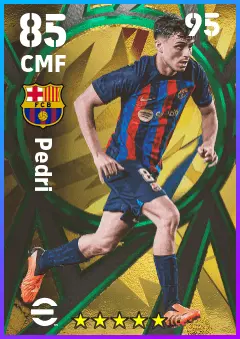 Pedri eFootball 2026 player card — 85 OVR CMF