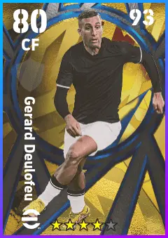 Gerard Deulofeu eFootball 2026 player card — 80 OVR CF