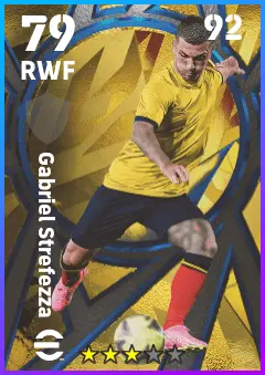 Gabriel Strefezza eFootball 2026 player card — 79 OVR RWF