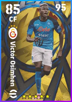 Victor Osimhen eFootball 2026 player card — 85 OVR CF