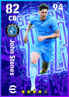 John Stones eFootball 2026 player card — 82 OVR CB