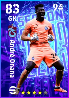 Andre Onana eFootball 2026 player card — 83 OVR GK