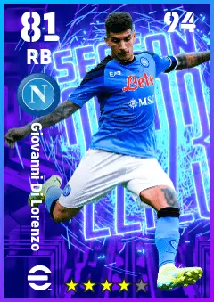 Giovanni Di Lorenzo eFootball 2026 player card — 81 OVR RB