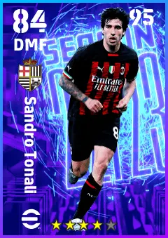 Sandro Tonali eFootball 2026 player card — 84 OVR DMF