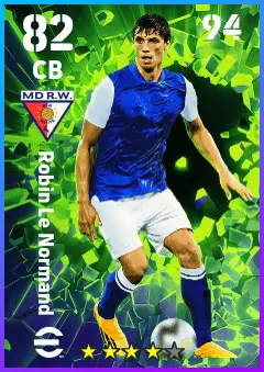 Robin Le Normand eFootball 2026 player card — 82 OVR CB