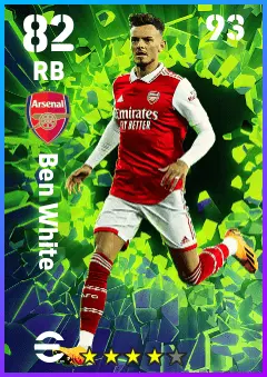 Ben White eFootball 2026 player card — 82 OVR RB