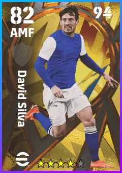 David Silva eFootball 2026 player card — 82 OVR AMF