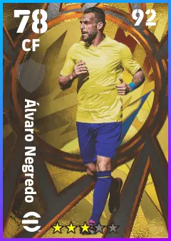 Alvaro Negredo eFootball 2026 player card — 78 OVR CF