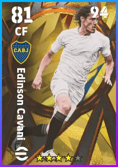 Edinson Cavani eFootball 2026 player card — 81 OVR CF