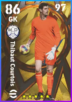 Thibaut Courtois eFootball 2026 player card — 86 OVR GK