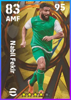 Nabil Fekir eFootball 2026 player card — 83 OVR AMF