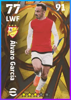 Alvaro Garcia eFootball 2026 player card — 77 OVR LWF