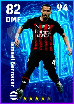 Ismael Bennacer eFootball 2026 player card — 82 OVR DMF