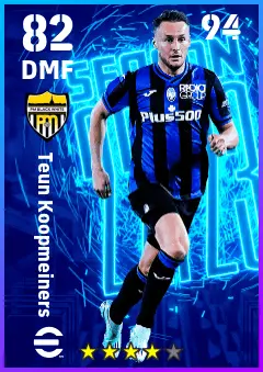 Teun Koopmeiners eFootball 2026 player card — 82 OVR DMF