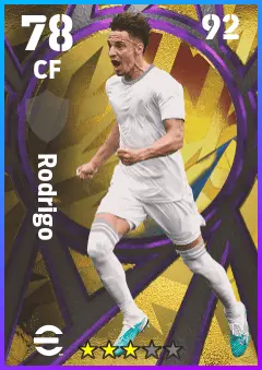 Rodrigo eFootball 2026 player card — 78 OVR CF