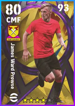 James Ward Prowse eFootball 2026 player card — 80 OVR CMF