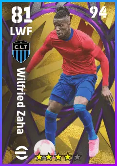Wilfried Zaha eFootball 2026 player card — 81 OVR LWF
