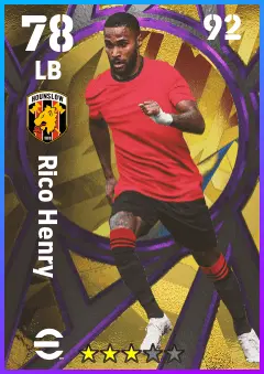 Rico Henry eFootball 2026 player card — 78 OVR LB