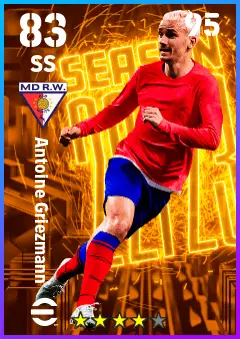 Antoine Griezmann eFootball 2026 player card — 83 OVR SS