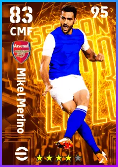 Mikel Merino eFootball 2026 player card — 83 OVR CMF