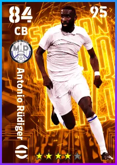 Antonio Rudiger eFootball 2026 player card — 84 OVR CB